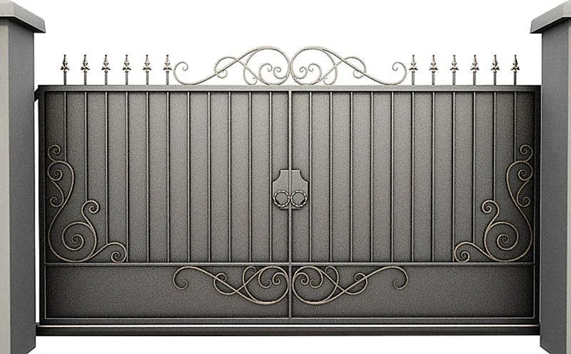 Распашные ворота Commander-18 (Нитроэмаль) - внешняя сторона