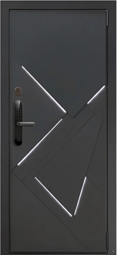 Входная дверь Aurora-12 (Порошковое напыление / МДФ ПВХ) - внешняя сторона
